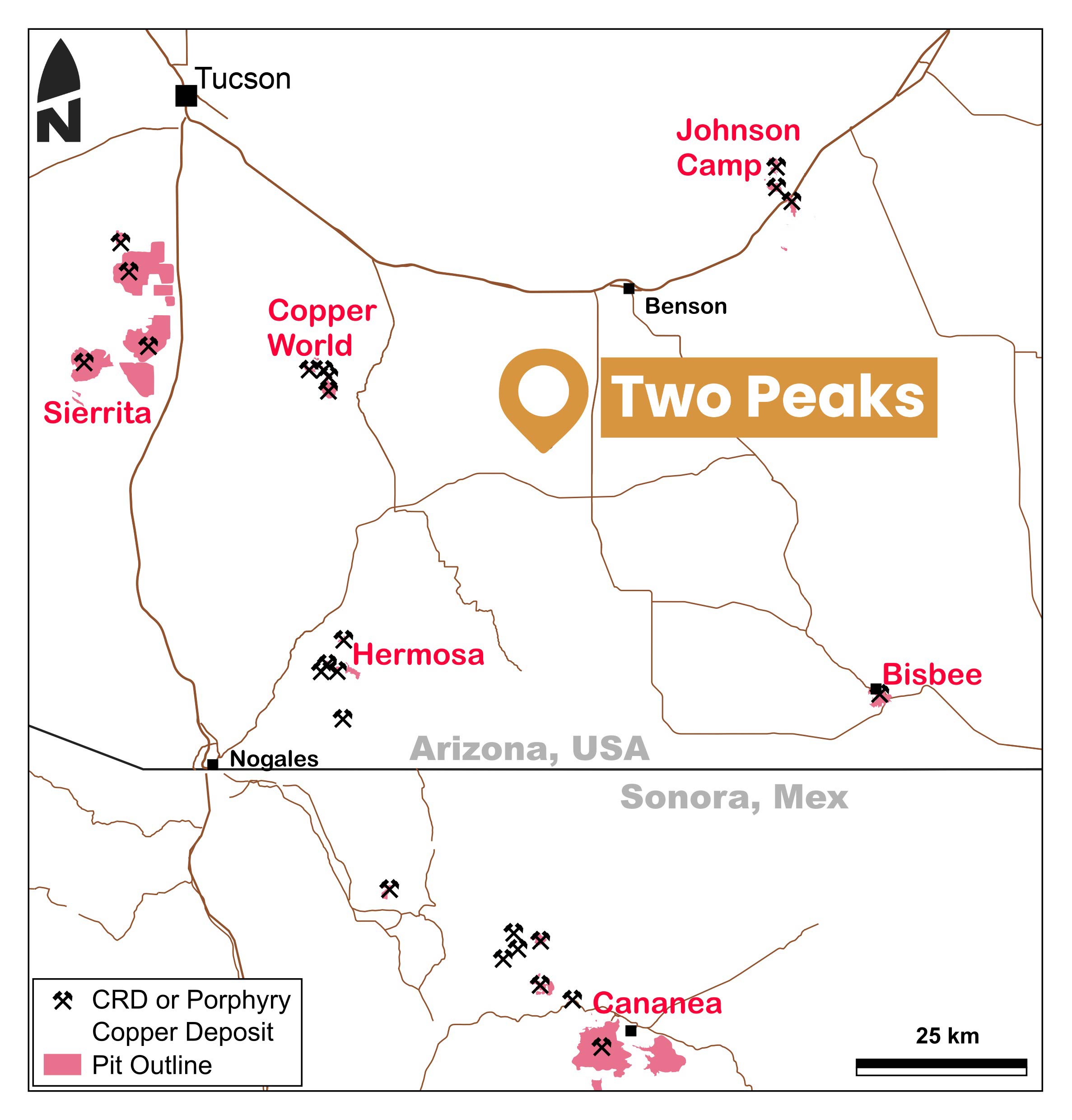 Location of the Two Peaks project